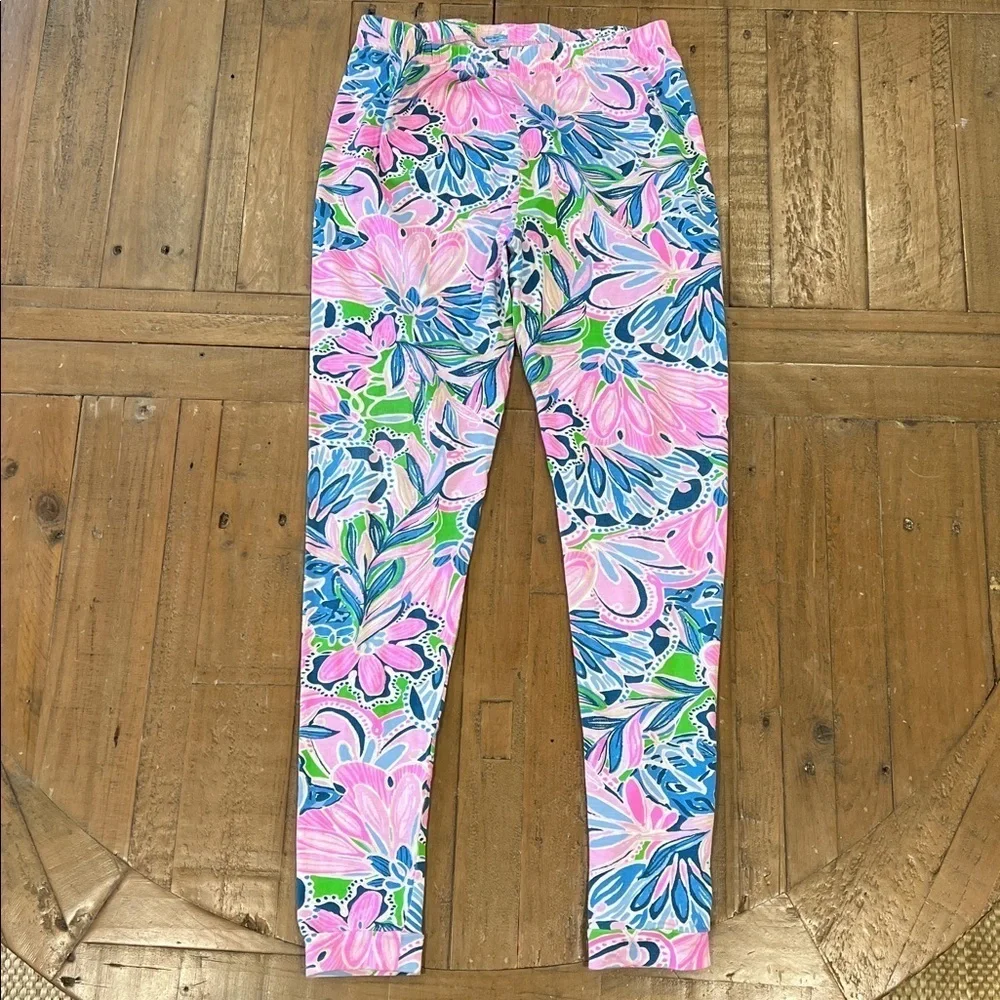 Lilly Pulitzer Sammy tropical floral pajamas girls 14